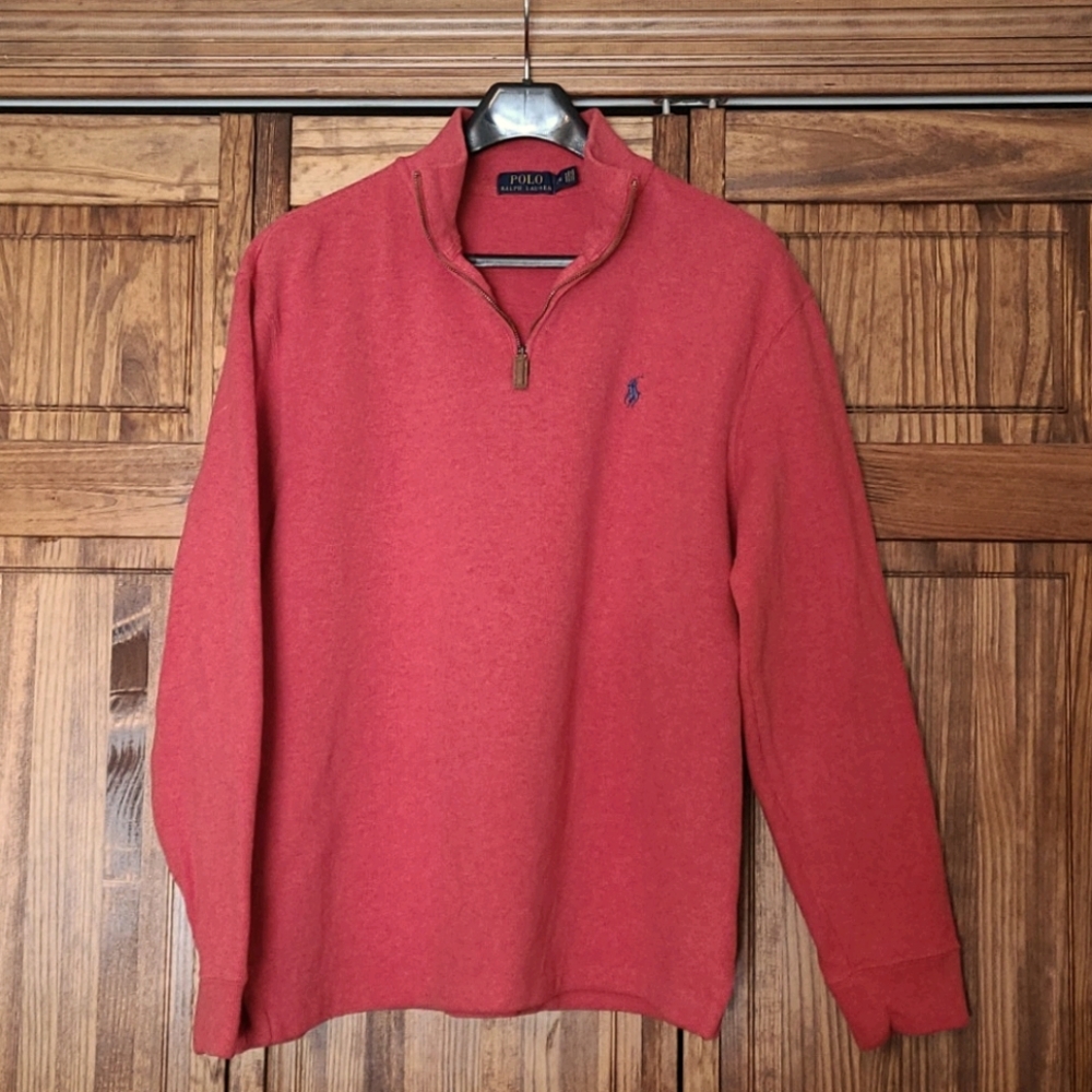 Polo Ralph Lauren 1/4 Zip Coral Sweater